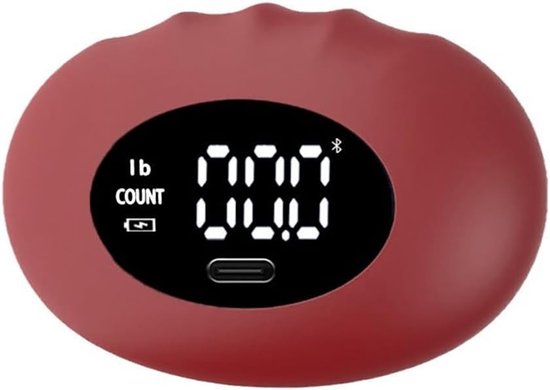 Griffkrafttrainer – Handtrainer – Handtraining – Digitalanzeige – Bis 179 Kg – Rot