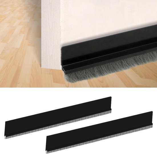 Türdichtungsstreifen – Selbstklebender Dichtungsstreifen Mit Hervorragender Wärmedämmung – 2 Stück Pro Packung, 5 X 100 Cm, Schwarz