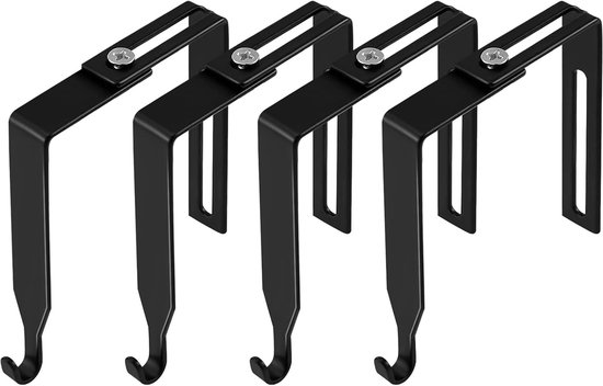 4-teiliges Set Verstellbarer Schrank-/spiegelhaken (1,35–2,4 Zoll)