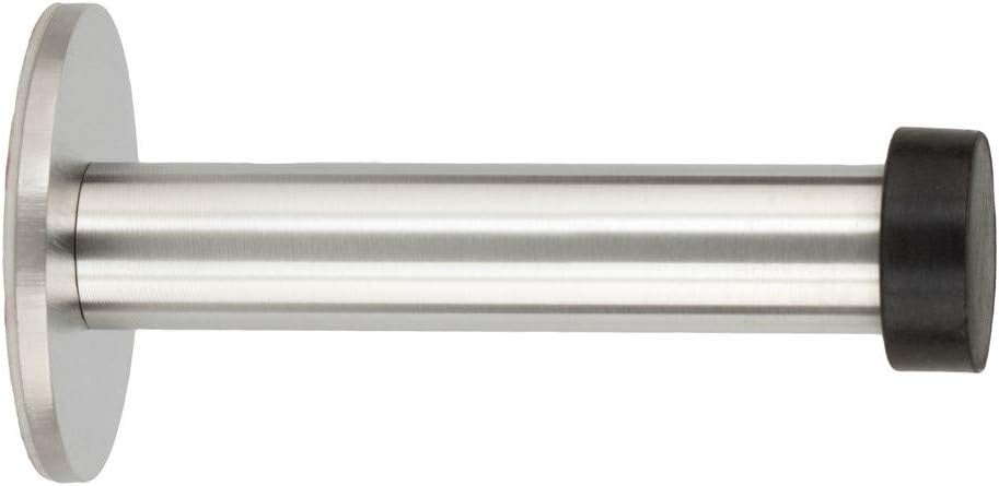 95 Mm Verlängerter, Bohrfreier Türstopper Aus Edelstahl Mit Stoßdämpfender Silikonspitze