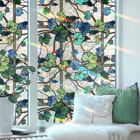 Farbige, Doppelseitige Fensterfolie, Die Sichtschutz Und Dekoration Vereint – 45 X 100 Cm
