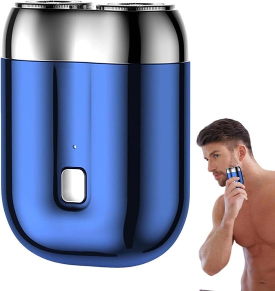 Doppelkopfrasierer – Usb-aufladbarer Mini-ganzkörperrasierer – Leicht Und Komfortabel – Farbe: Blau