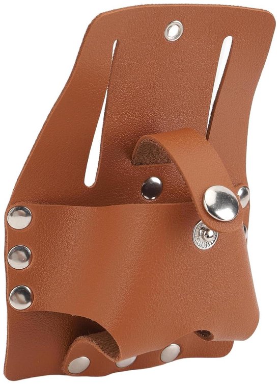 Maßbandhalter – Aufbewahrungsbox Für Maßbänder – Werkzeugaufbewahrung – Strapazierfähiges Pu-leder – 15 X 10 X 3 Cm – Braun