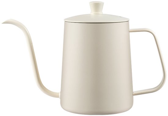 600 Ml Edelstahl-kaffeekessel Für Filterkaffee Mit Schwanenhalsausguss Und Deckel