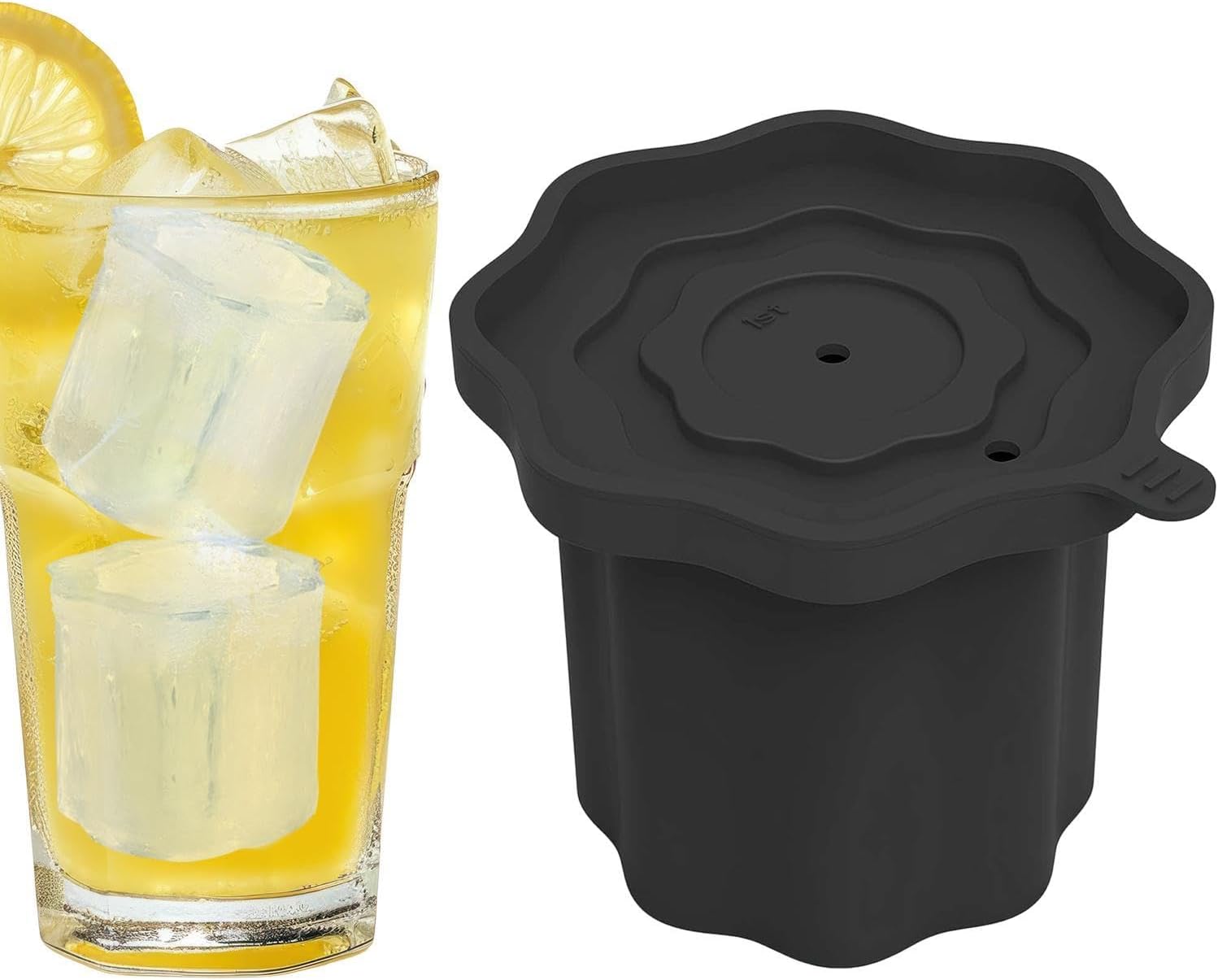 Ein Eisbecher, Flexibler, Wiederverwendbarer Zylindrischer Behälter Zum Kühlen Von Cocktails, Leicht Zu Entformen Für Whisky, Tee
