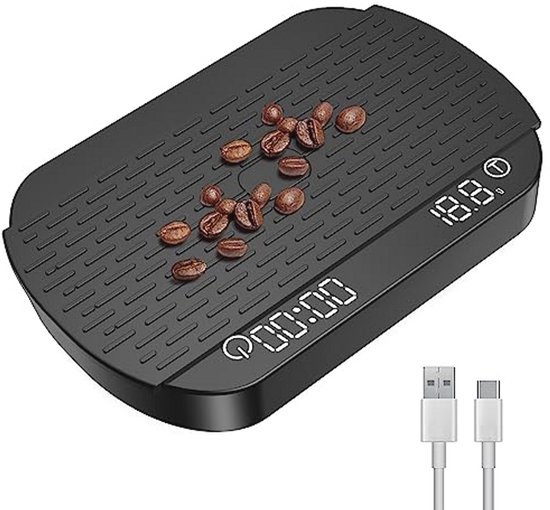 Elektronische Kaffeewaage Mit Timer – Hochpräzise Mini-küchenwaage – 3 Kg/0,1 G – Geeignet Für Espresso – Usb-aufladbar