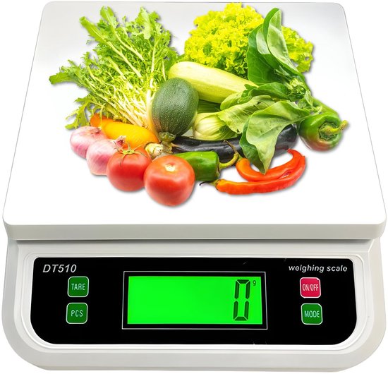 Küchenwaage – 30 Kg/1 G – Digitale Präzisionswaage – Lcd-anzeige – Tara-funktion – 6 Einheiten – Lebensmittelwaage – Digitalwaage