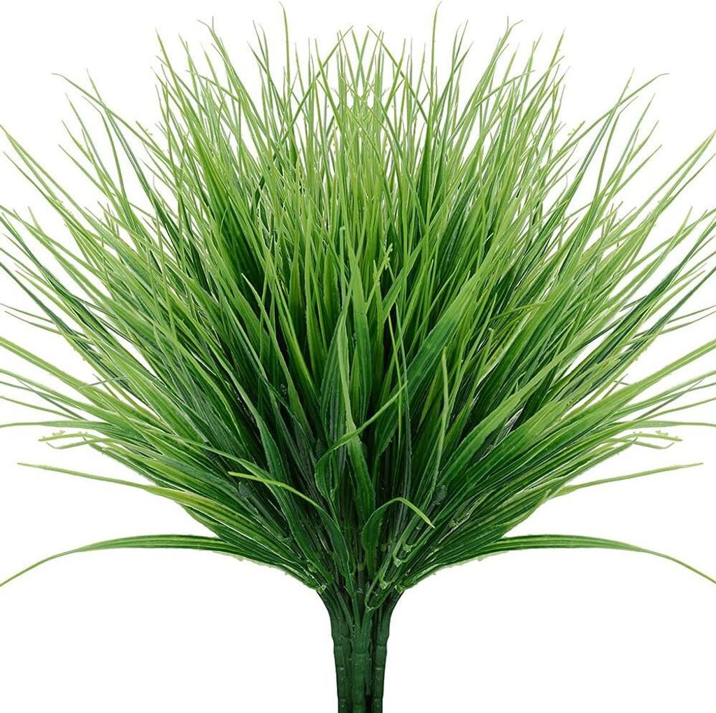 Set Aus Künstlichen Rasenpflanzen Und Künstlichen Weizengrassträuchern, Uv-beständige Grünpflanzen Für Den Außenbereich, Ideal Für Garten Und Hängedekoration