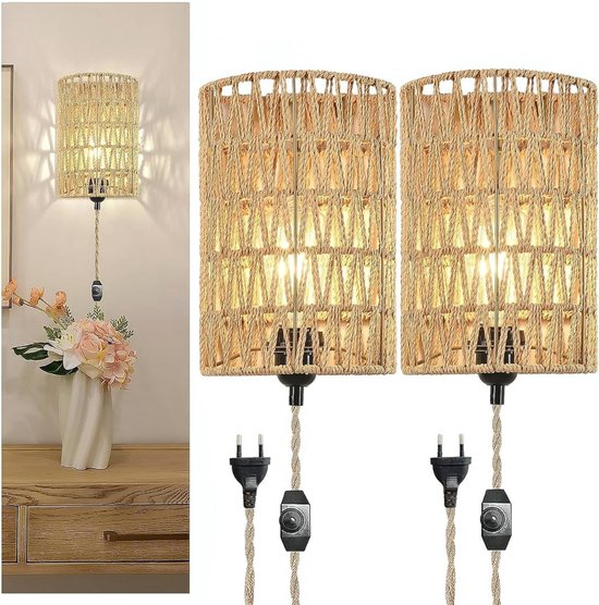 Wandleuchte Für Den Innenbereich Mit Netzkabel Und Dimmer, Nachttischlampe Im Industriellen Retro-stil