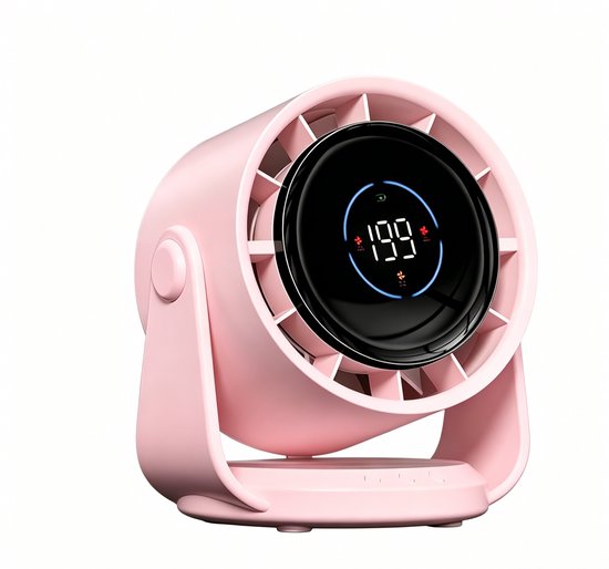 Tragbarer Ventilator – Tischventilator – Ventilator Mit Einstellbarer Geschwindigkeit – Ventilator Mit Praktischer Digitalanzeige – Usb-büroventilator – Ventilator Für Den Innenbereich – 199 Geschwind