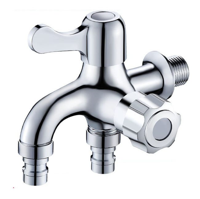 Doppelauslauf-waschtischarmatur Aus Messing, Bypass-schlauch Für Waschmaschine, Adapter Für Doppelauslauf-waschtischarmatur (silber)