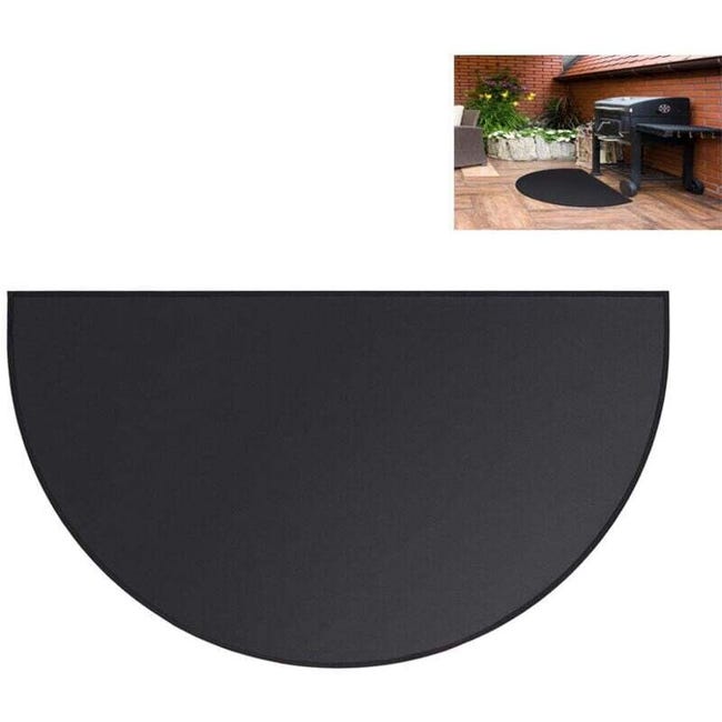 Feuerfester Kaminsims 50x102 Cm - Halbmondförmig, Wasserdicht Und Funkenfrei.