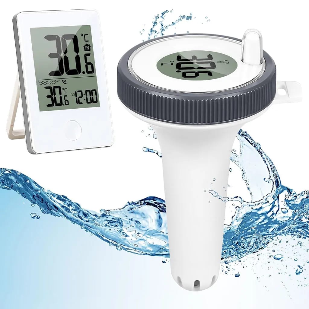 Schwimmendes Poolthermometer Mit Funkempfänger Und Lcd-anzeige, Wasserdicht Für Den Innenbereich