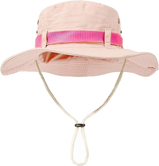 Unisex-bucket-hat Mit Kordelzug, Atmungsaktives Polyester, Für Gartenarbeit/camping/reisen, Auch Für Pferdeschwänze Geeignet.
