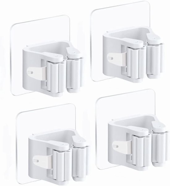 4-teiliges Set Selbstklebender Wandbürstenhalter