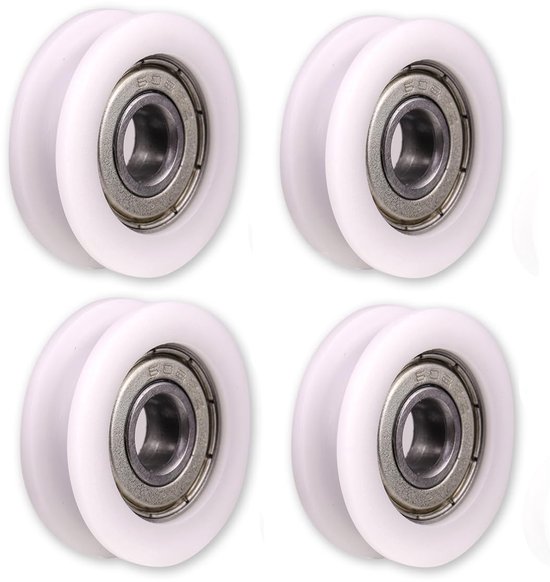 Runde Nylon-rollensätze Für Schiebetüren Und Möbelbeschläge – 5 X 24 X 7 Mm – 4er-pack