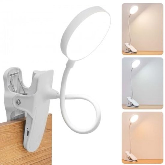 Schreibtischlampe Mit Augenschutz Und Einstellbarer Helligkeit - Usb-led-licht, 3 Beleuchtungsmodi, Mit Klemme.