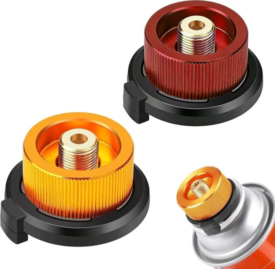 2-teiliges Tragbares Universal-campingkocher-gaskartuschen-adapterset