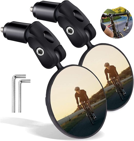 Zweiteiliges Fahrrad-rückspiegelset, Lenkerendenspiegel, Geeignet Für Mountainbikes Und Rennräder, Sicher Und Zuverlässig.