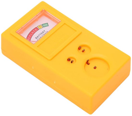 Batterietester – Kapazitätsmesser – Uhrenbatterie – Kompaktes Design – 10 X 5,5 X 3 Cm – Gelb