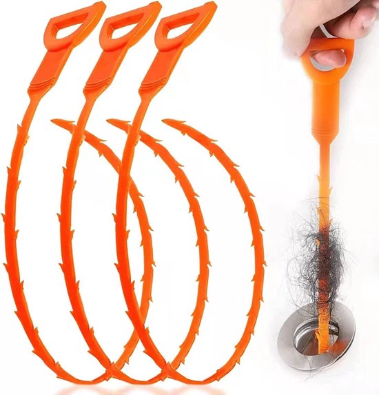 Haar- Und Verstopfungsreiniger - 3-teiliges Set, 63,5 Cm - Reinigungswerkzeuge Für Waschbecken, Toiletten Und Badezimmer.