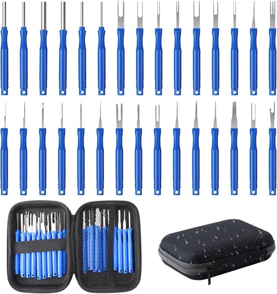 Werkzeug Zum Entfernen Von Klemmen – 30-teiliges Set – Blau – Tragbares Set