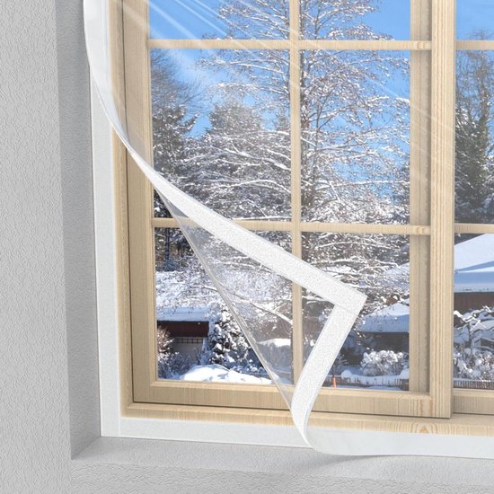 Fensterisolierungsset – Windschutzset – Innenisolierung – Verstellbare Größe – 200 X 200 Cm – Transparent