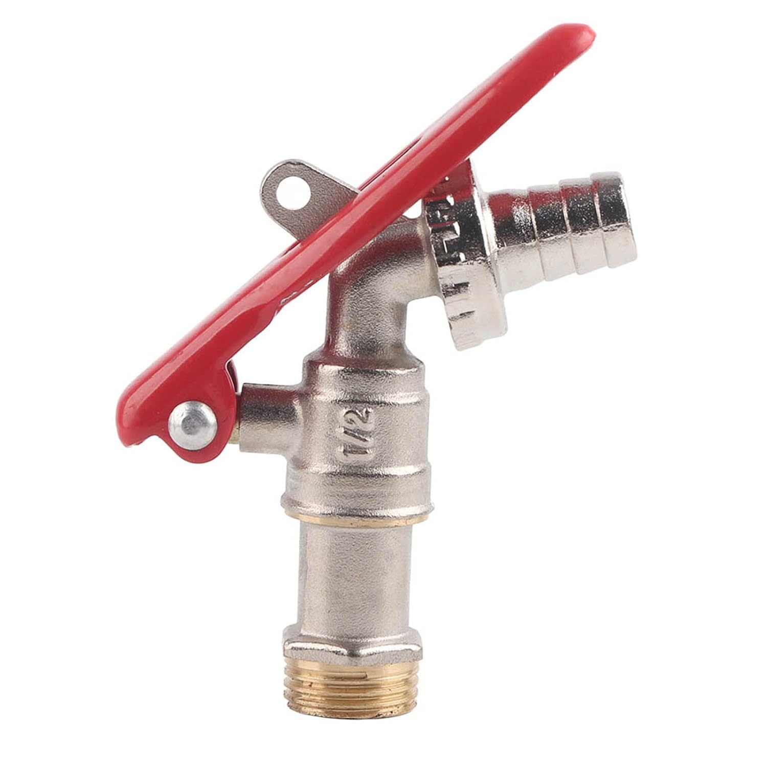 Metallhahn Für Bierzapfanlagen, 1/2" Messinggewinde, Abschließbar, Für Haus, Garten, Rot