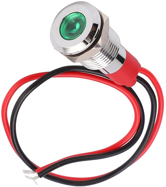 Wasserdichte Led-anzeigeleuchte – Metall – Grün – Klein – Kabelgebunden – Industrielle Steuerungskomponente – 10 Mm – Geeignet Für 220 V – Farbig