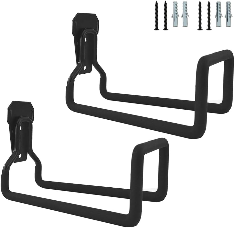 Dieses 2er-pack Praktischer, Flexibler Wandschlauchhalterungen Bietet Eine Effiziente Aufbewahrungsmöglichkeit Für Gartengeräte Und Spart Platz.