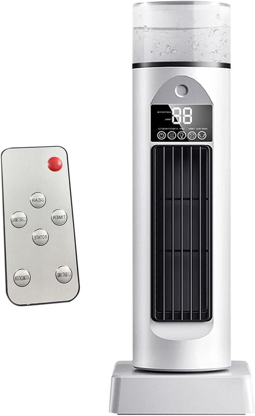 Klimatisierter Ventilator – Persönlicher Luftkühler – Komfortable Wahl Für Zuhause Und Büro – Zerstäubende Kühlung – 37 Cm Hoch – Weiß