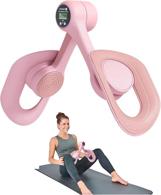 Beckenbodentrainer Für Frauen Mit Zähler - Oberschenkeltrainer Zur Stärkung Der Inneren Kralle, Zum Muskelaufbau Und Für Den Heimgebrauch (pink)