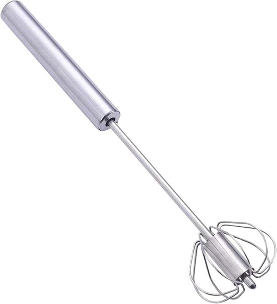 Handrührgerät Aus Edelstahl – Mixer – Hocheffizientes Backen – Zeitsparendes Design – 27 Cm Lang – Silber