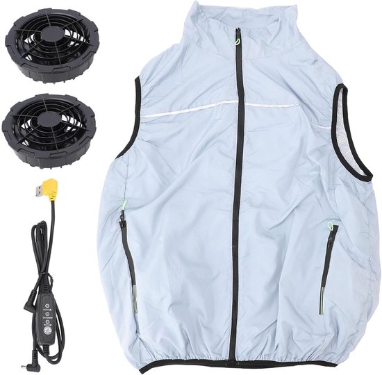 Sommerliche Arbeitsweste Mit Ventilator Zur Kühlung - Atmungsaktiv, Usb-betrieben, Unisex (xl)