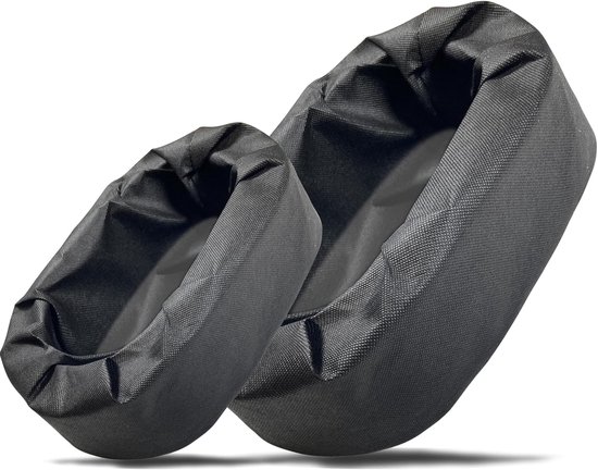 2er-pack Schwimmende Teichpflanzgefäße Aus Gewebtem Stoff, Schwarz, Oval