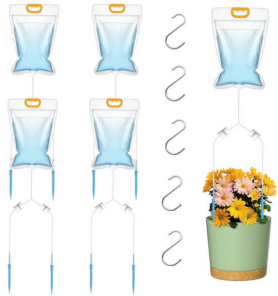 5 Selbstbewässernde Pflanzsäcke (3,5 L) – Automatisches Tropfbewässerungssystem