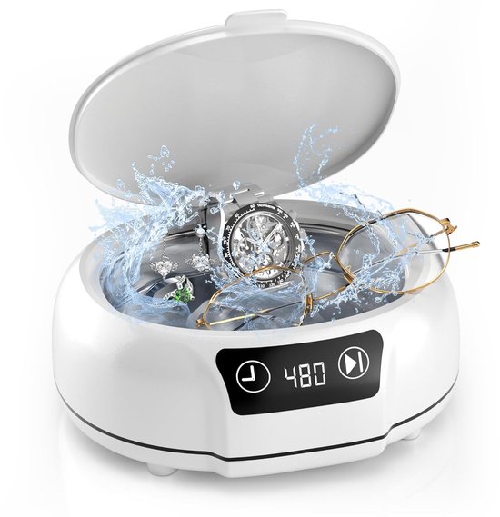 Ultraschallreiniger Geeignet Für Schmuck, Brillen, Ziergegenstände, Ringe Und Zahnprothesen 700 Ml, 48 Khz.