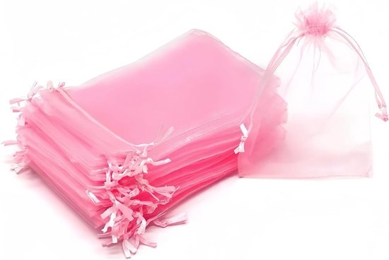 Organzabeutel, 10 X 15 Cm, Geschenktüten, 50 Stück Pro Packung, Mit Kordelzug, Geeignet Als Hochzeitstüten, Süßigkeitentüten, Schmucktüten, Geschenktüten Usw.