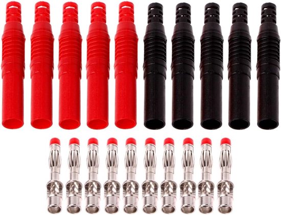 Isolierte 4-mm-bananenstecker – 10er-packung, Geeignet Für Multimeter-messleitungen.