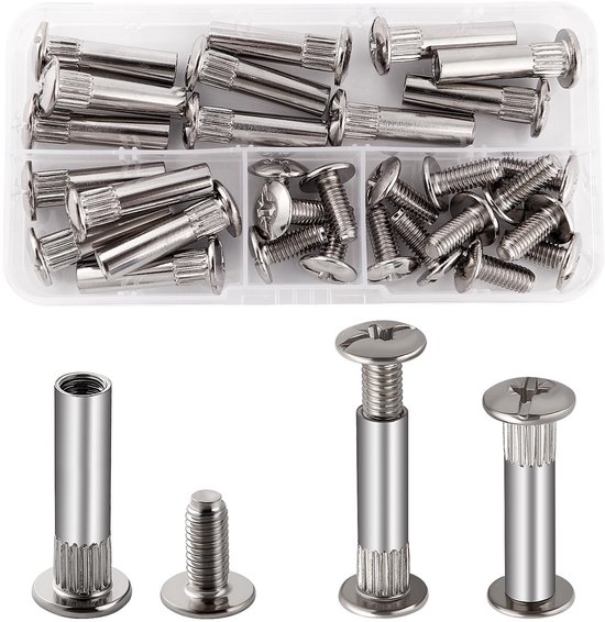 Möbelbefestigungsschrauben Und -bolzen, 15er-packung - Φ8 - M6 - Geeignet Für 31-40 Mm Dicke Platten.