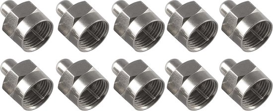 10 F-stecker/anschlüsse, 75 Ohm, Geeignet Für Satellitenanlagen.