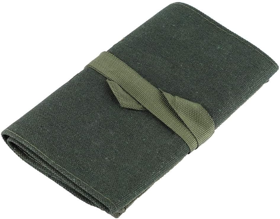 Robuste, Aufrollbare Werkzeugtasche, Multifunktionale Segeltuchtasche Mit 10 Fächern Für Meißel/scheren (60x30 Cm).