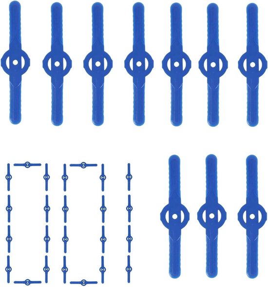Ersatzmesserset Für Rasenmäher – Ersatzmesserset – Rasenpflege – Robustes Abs-kunststoffmaterial – 100 Messer Pro Packung – Blau