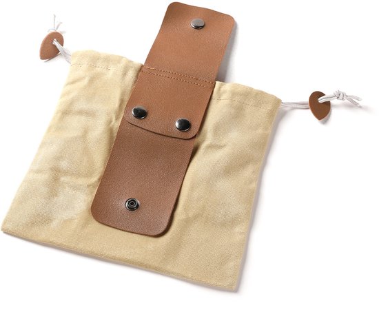 Pilzsammeltasche Aus Segeltuch, Faltbare Camping-sammeltasche, Schultergurt Aus Leder Mit Strauchmuster, Selbstentleerender Feuerbeutel.