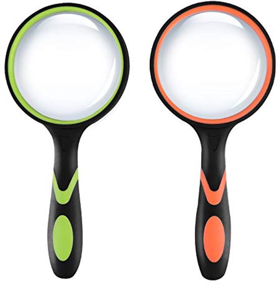 10-fache Vergrößerungsglas, Geeignet Für Kinder Und Ältere Menschen - 75 Mm Rutschfester Griff - Robust Und Langlebig, Ideal Zum Lesen, Für Hobbys Und Zur Inspektion.