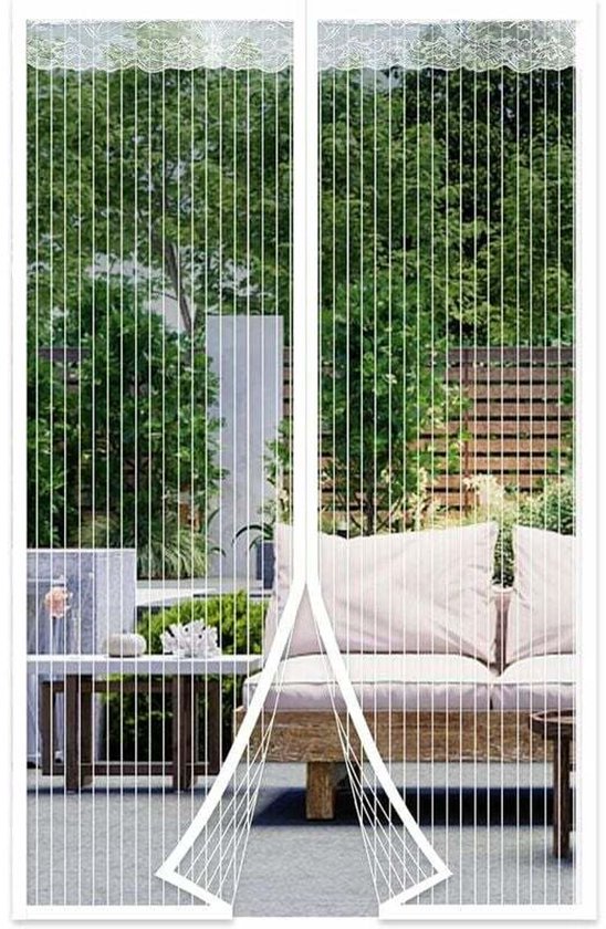 Magnetisches Moskitonetz Für Türen 140x220 Cm – 32 Magnete – Einfache Montage Ohne Werkzeug – Ultrafeines Insektennetz