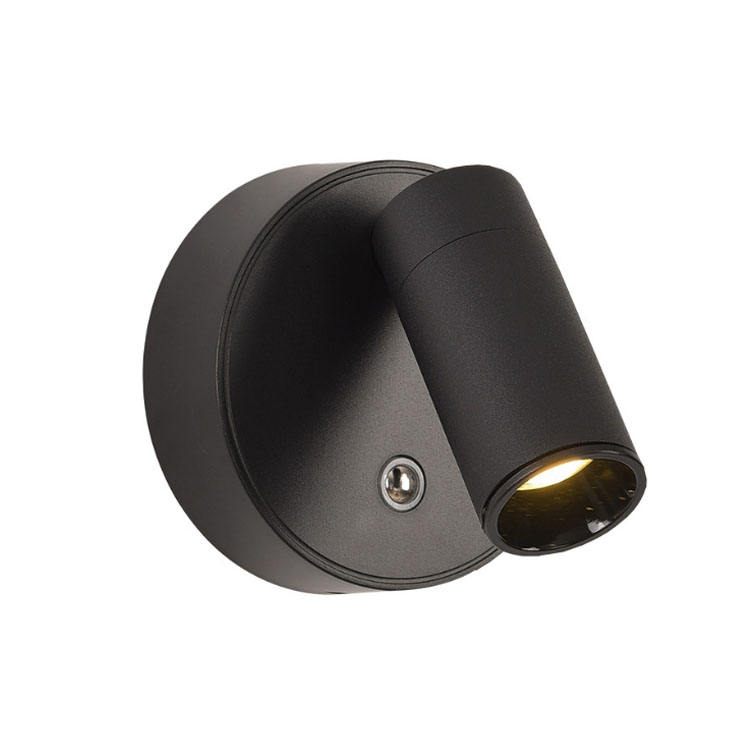 Schwarze, Magnetische Led-wandleuchte Mit Touch-steuerung, 350° Drehbar, Kabellose, Batteriebetriebene Leselampe Mit 3 Helligkeitsstufen