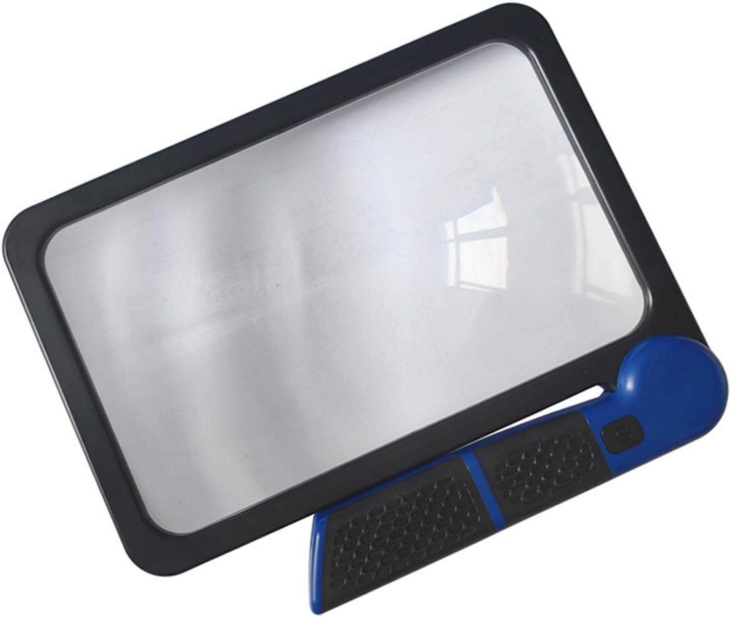 Tragbare Leselupe Mit 5-facher Led-beleuchtung Für Senioren Und Menschen Mit Sehschwäche (schwarz & Blau)