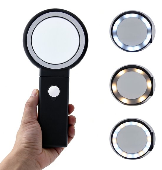 Vergrößerungsglas Mit Licht Und Ständer – 23 X 11 X 2 Cm – 10- Bis 30-fache Vergrößerung – 18 Leds – Für Senioren, Juweliere, Bastler – Zum Betrachten Von Büchern Und Münzen