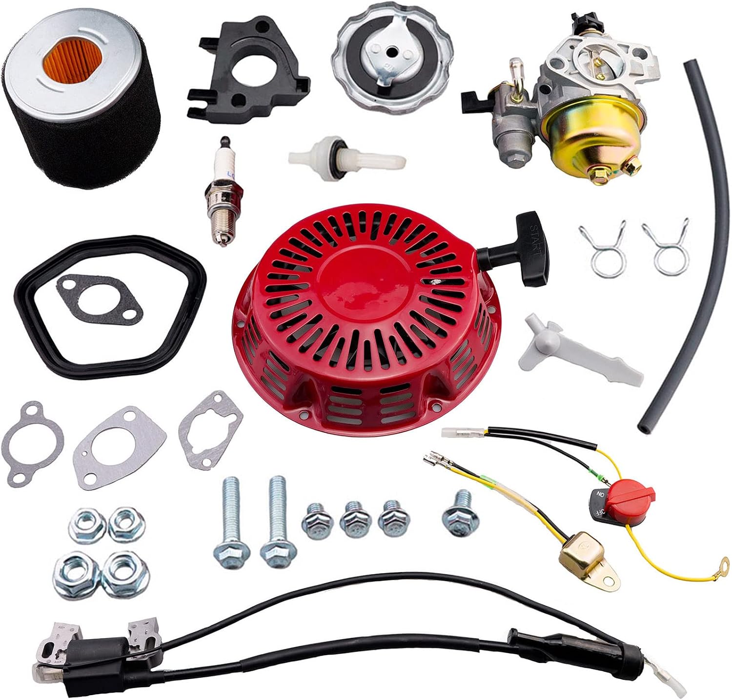Verstellbarer Vergaser, Seilzugstarter, Rückstoßstarter, Zündspulensatz Für Honda Gx340, Gx390, Gx420 11 Ps, 13 Ps, 16 Ps Motoren